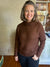 brown cowl neck dolman sweater