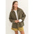 Olive Contrast Stitch Jacket