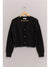 Heart Button Cardigan - Black