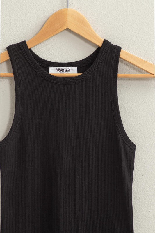 Black Ribbed Tank