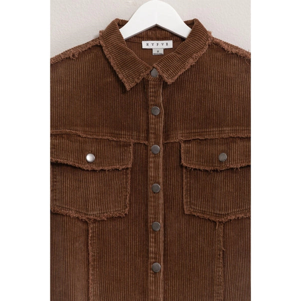 Brown Corduroy Shacket