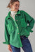 Teddy Fleece Shacket - Green