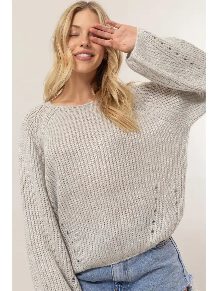 grey crew sparkle sweater