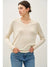 Ivory V-neck Lightweight Sweater