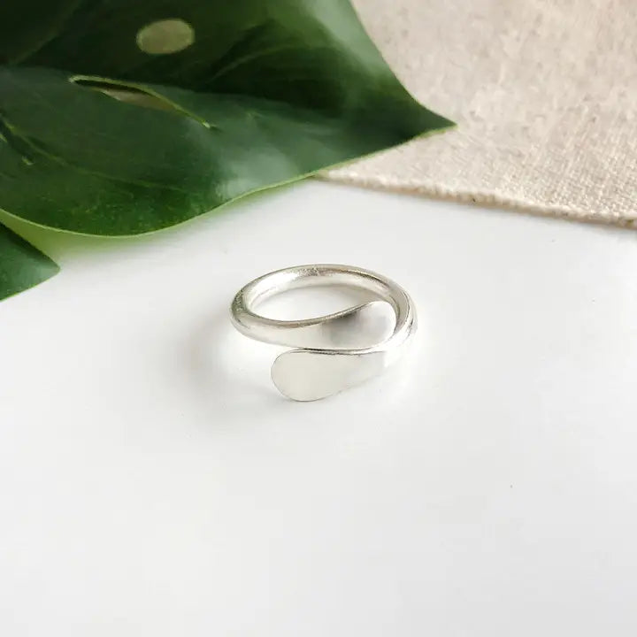 silver tone adjustable fair trade ring